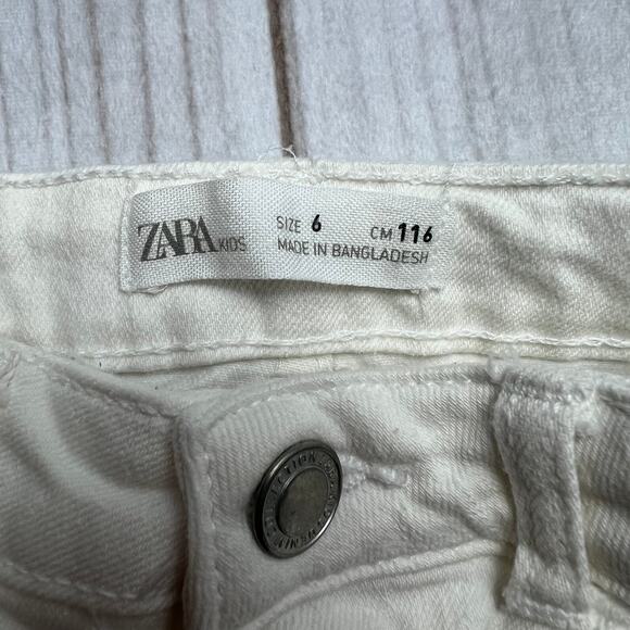 zara kids white denim shorts 6 - Picture 3 of 3